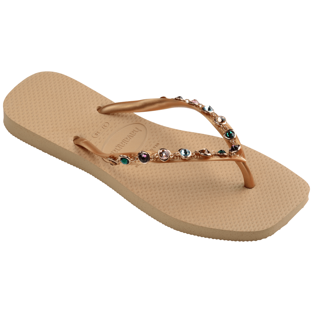 Women's Slim Square Luxury Flip Flops