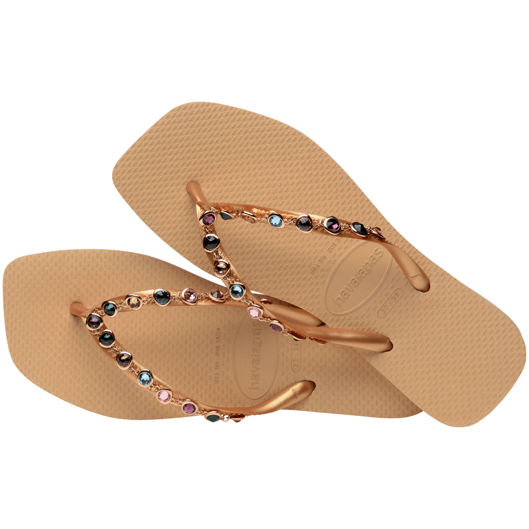 Women's Slim Square Luxury Flip Flops