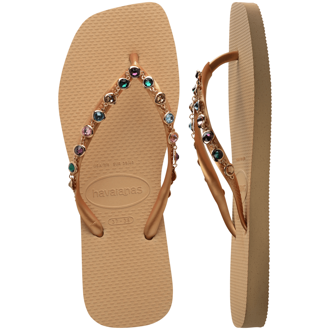 Women's Slim Square Luxury Flip Flops