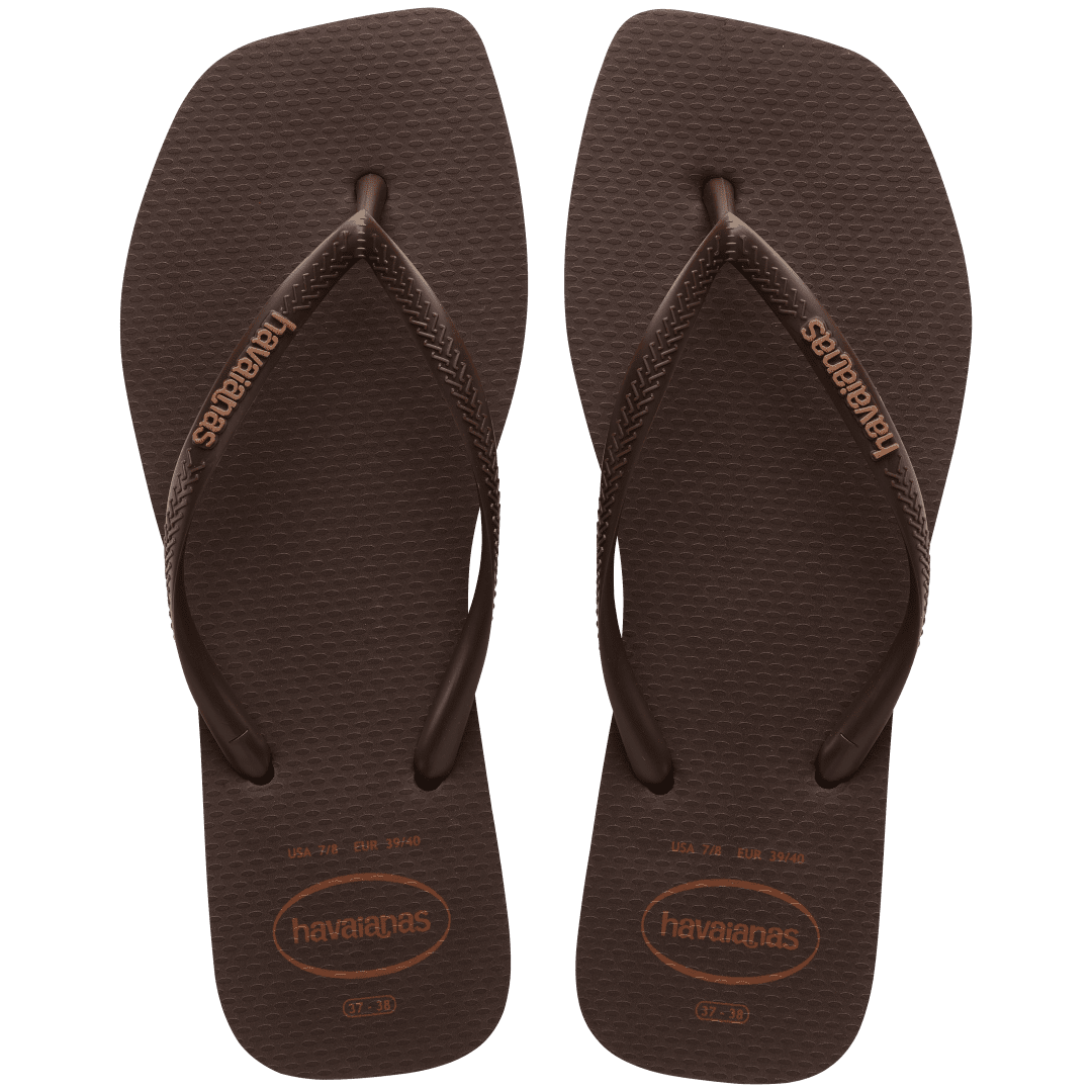 Women's Slim Square Logo Pop Up Flip Flops