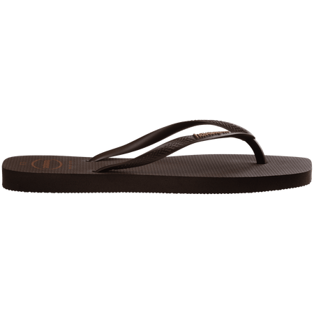 Women's Slim Square Logo Pop Up Flip Flops