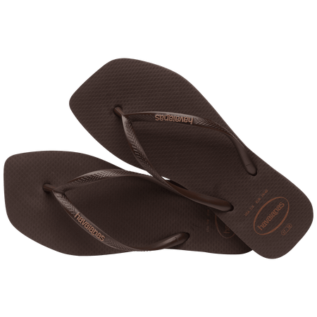 Women's Slim Square Logo Pop Up Flip Flops