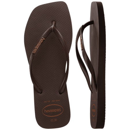 Women's Slim Square Logo Pop Up Flip Flops