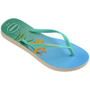 Women's Slim Brazil Postcard Flip Flops