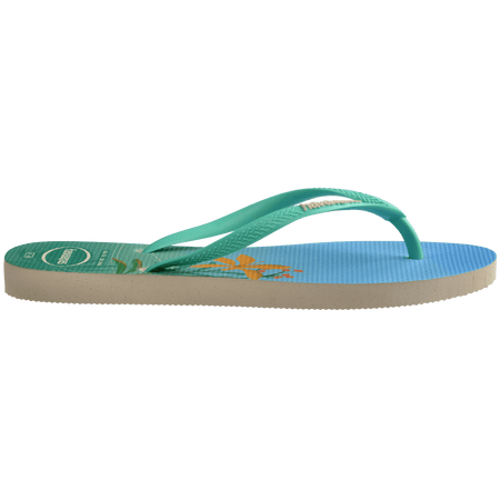 Women's Slim Brazil Postcard Flip Flops