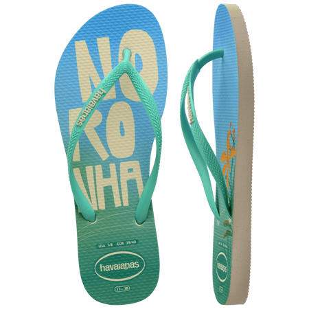 Women's Slim Brazil Postcard Flip Flops