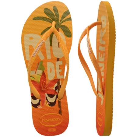 Women's Slim Brazil Postcard Flip Flops