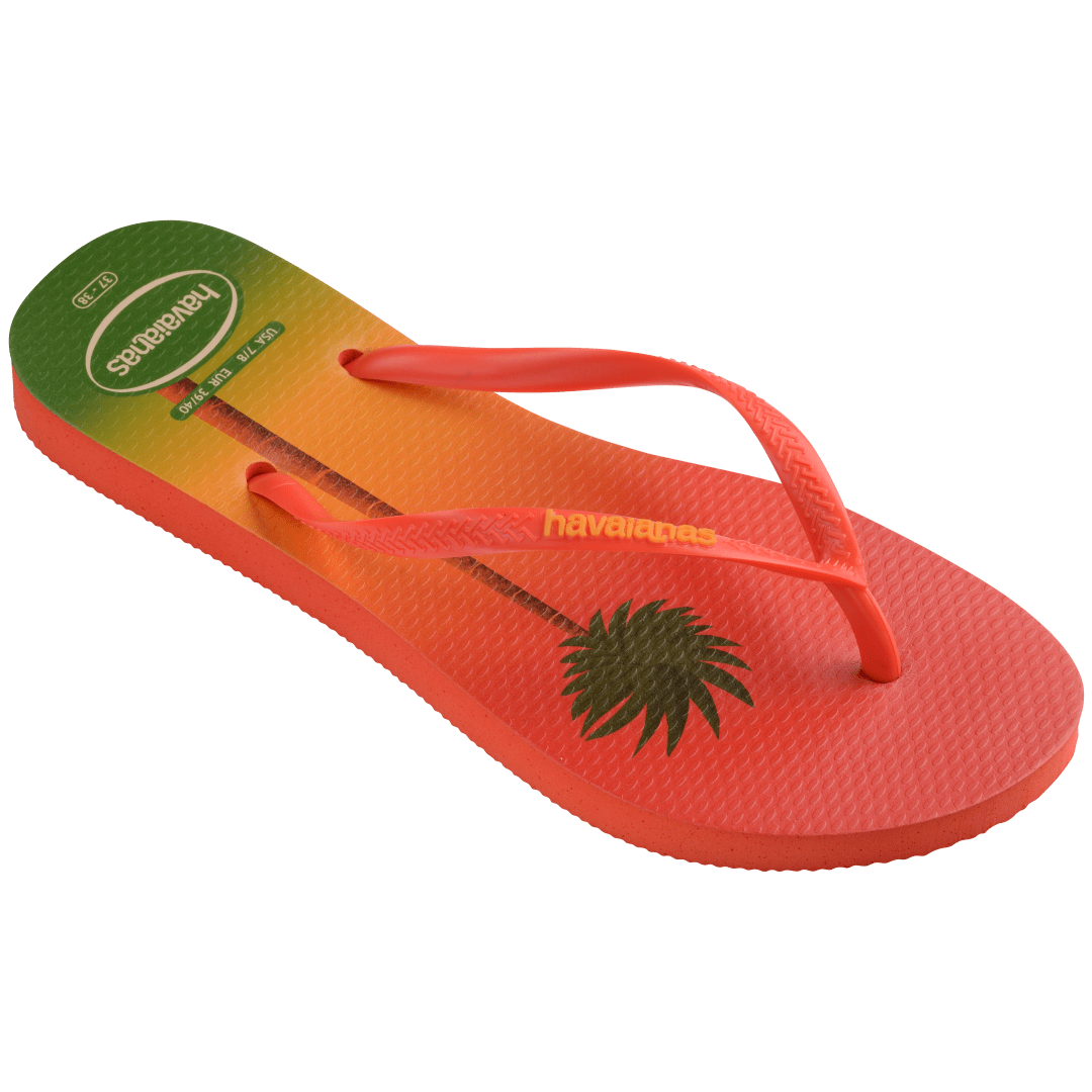 Women's Slim Brazil Postcard Flip Flops