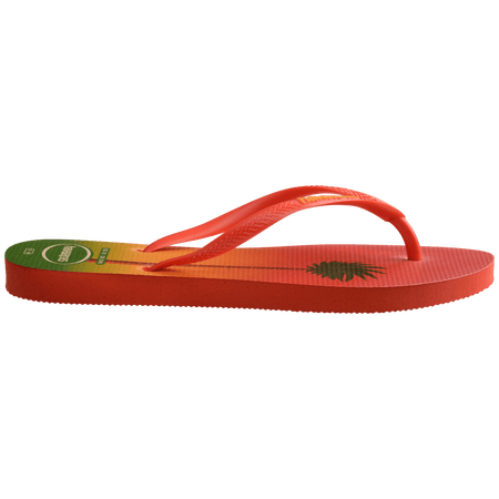 Women's Slim Brazil Postcard Flip Flops