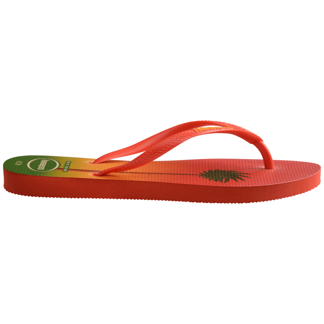 Women's Slim Brazil Postcard Flip Flops