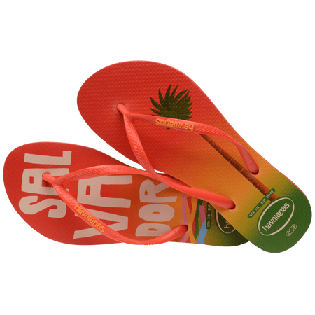 Women's Slim Brazil Postcard Flip Flops