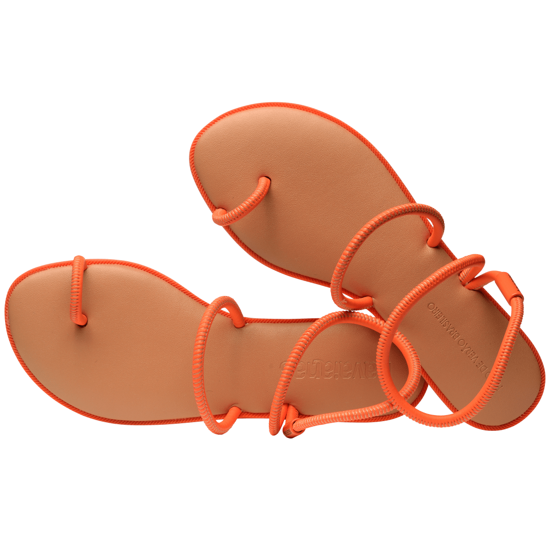 Women's orange strappy sandal alternate top view