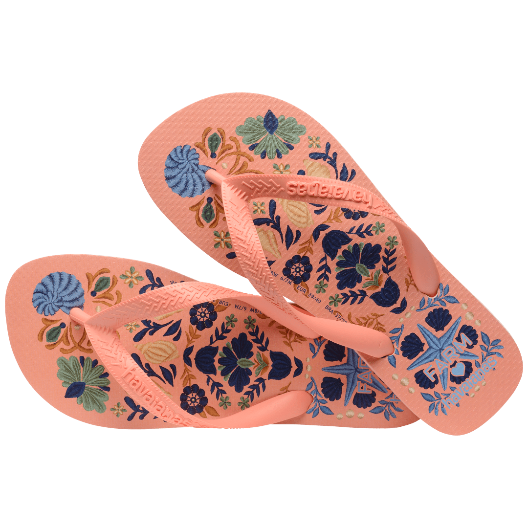 Women's FARM Rio Seashell Tapestry Top Flip Flops