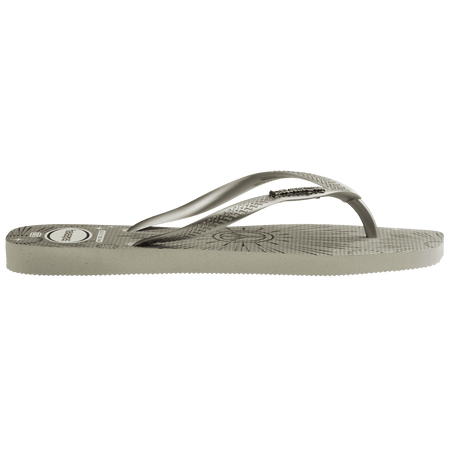 Women's Slim Square Metallic Flip Flops