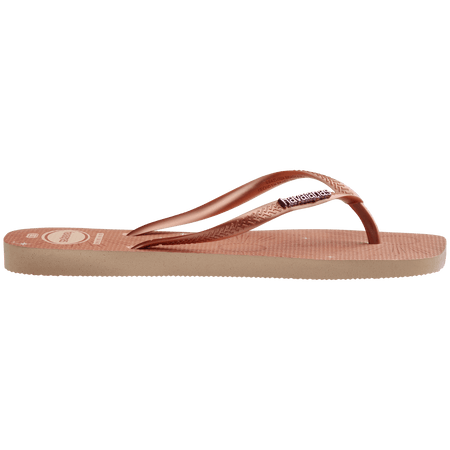 Women's Slim Square Metallic Flip Flops