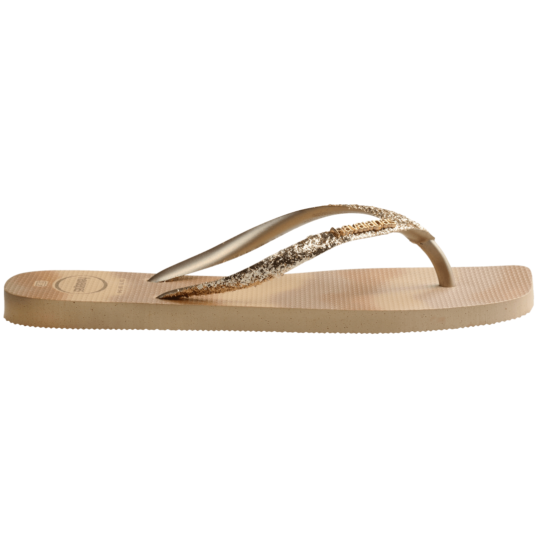 Women's Slim Square Glitter Party Flip Flops