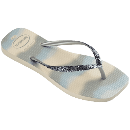 Women's Slim Square Glitter Party Flip Flops