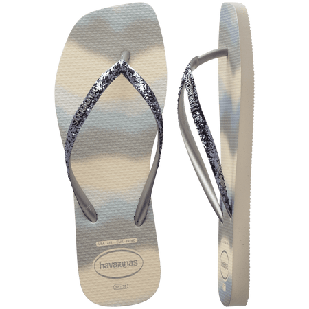 Women's Slim Square Glitter Party Flip Flops