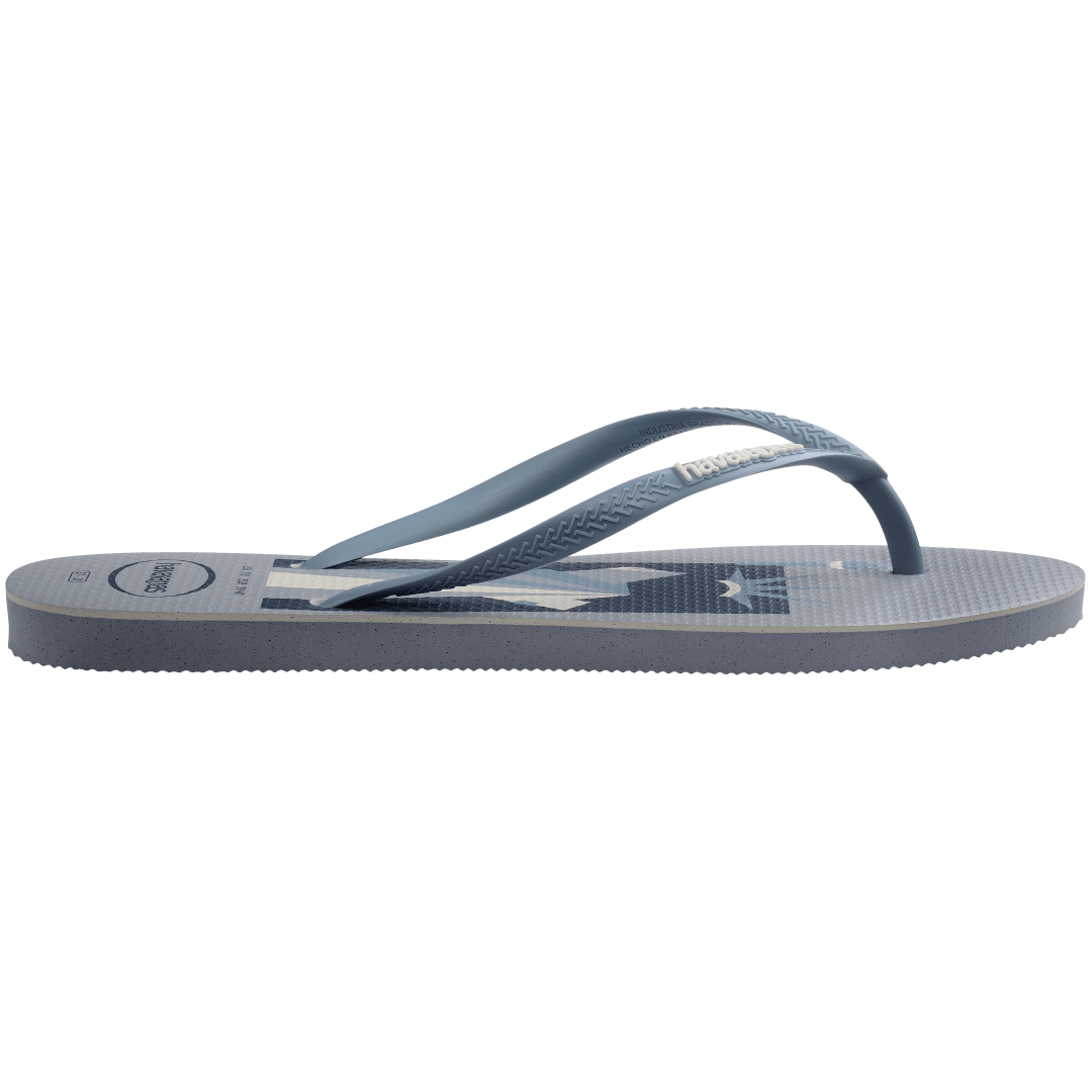 Women's New York Postcard Slim Flip Flops