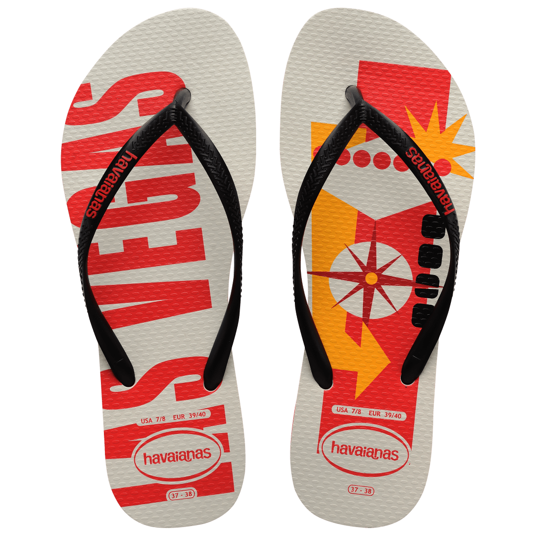 Women's Las Vegas Postcard Slim Flip Flops