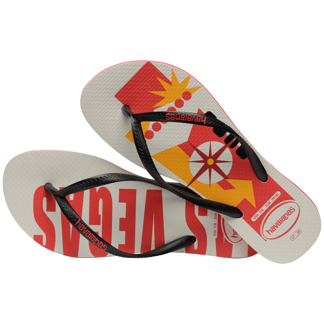 Women's Las Vegas Postcard Slim Flip Flops