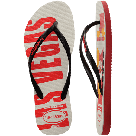 Women's Las Vegas Postcard Slim Flip Flops