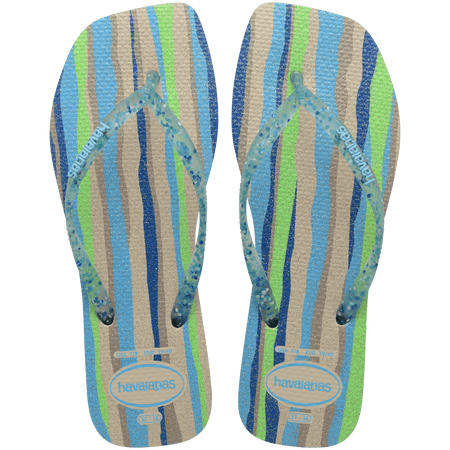 Women's Slim Square Folia Flip Flops