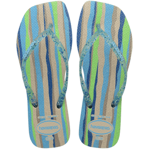 Women's Slim Square Folia Flip Flops