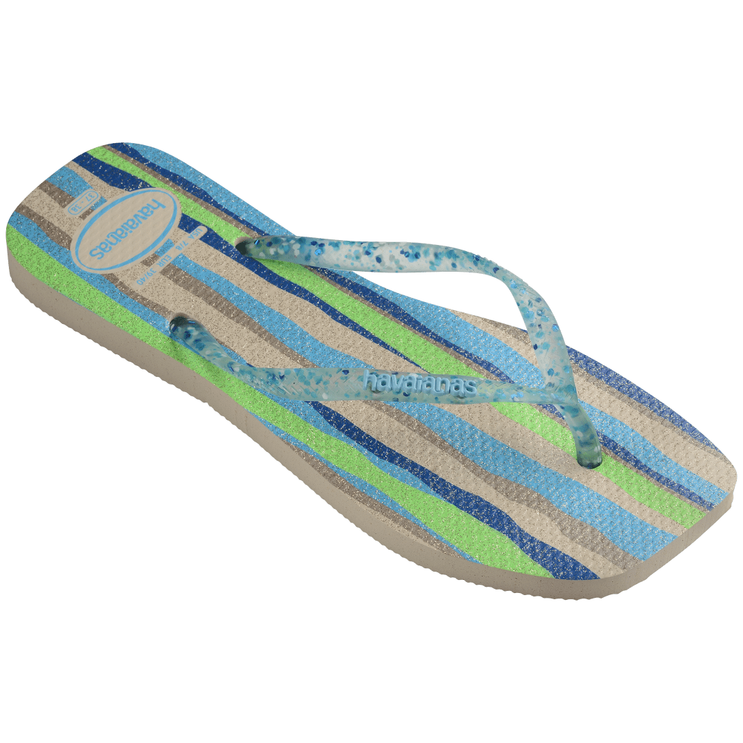 Women's Slim Square Folia Flip Flops