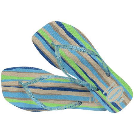 Women's Slim Square Folia Flip Flops