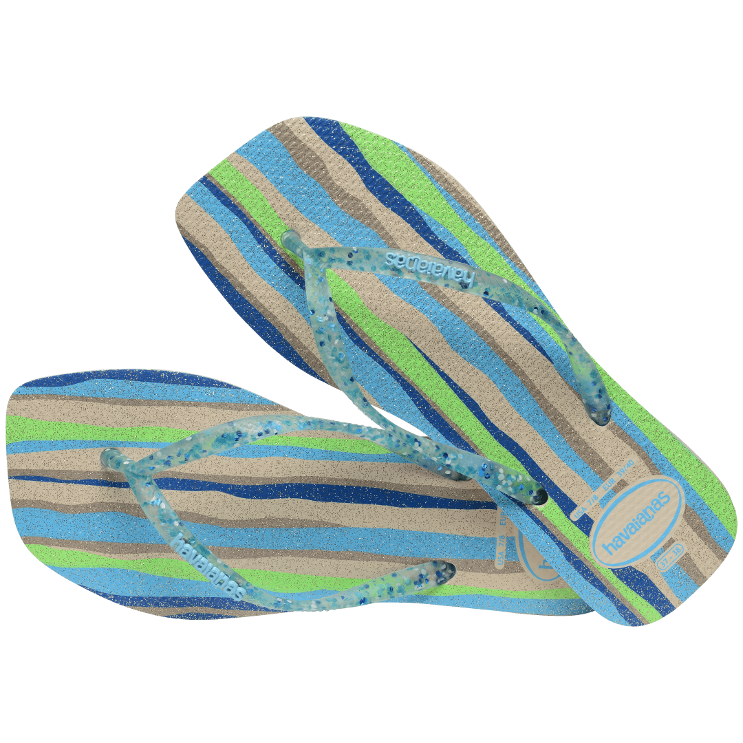 Women's Slim Square Folia Flip Flops