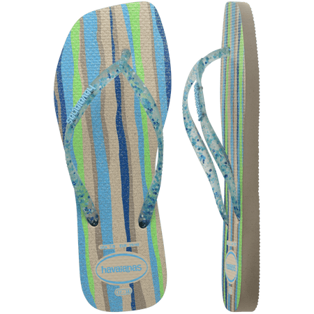 Women's Slim Square Folia Flip Flops