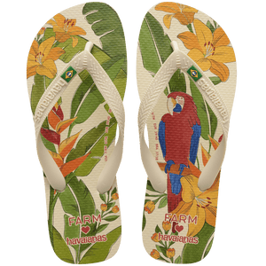 Women's FARM Rio Parrot and Floral Top Flip Flops