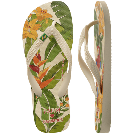 Women's FARM Rio Parrot and Floral Top Flip Flops