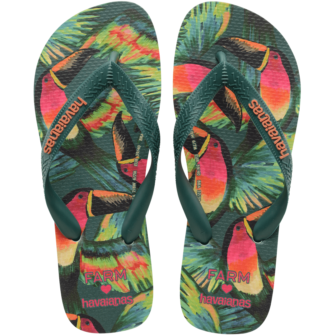 Women's FARM Rio Pink Toucan Top Flip Flops