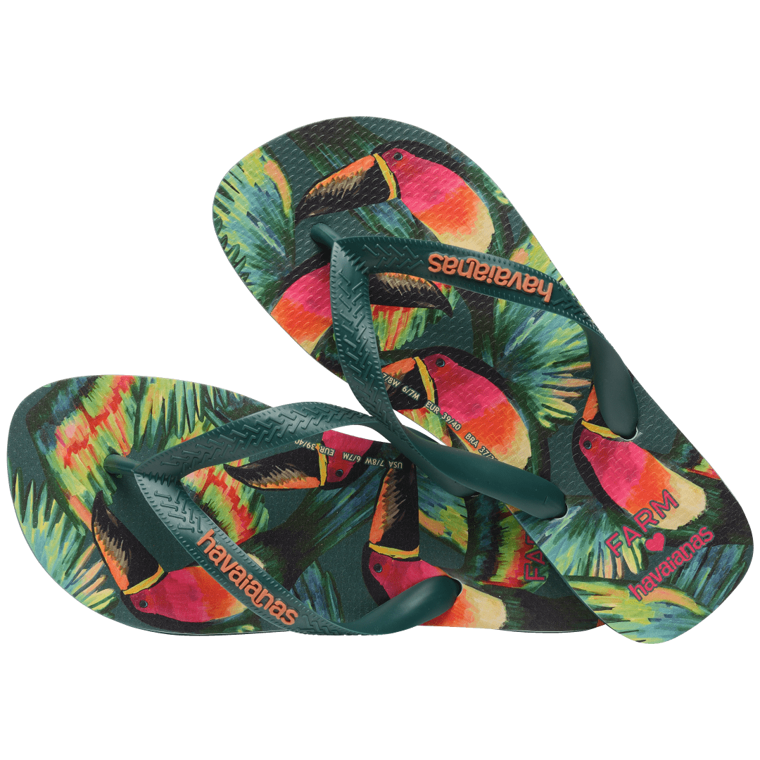 Women's FARM Rio Pink Toucan Top Flip Flops