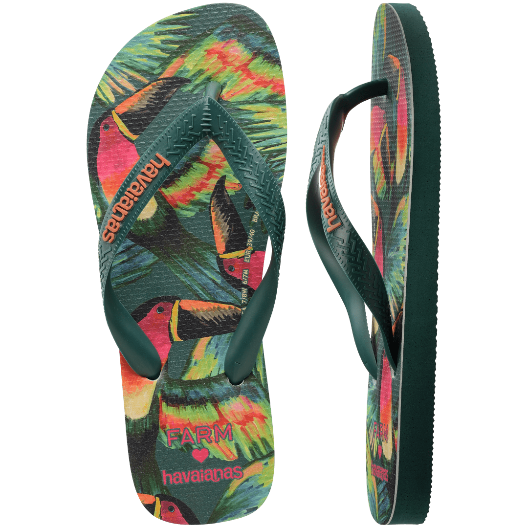 Women's FARM Rio Pink Toucan Top Flip Flops