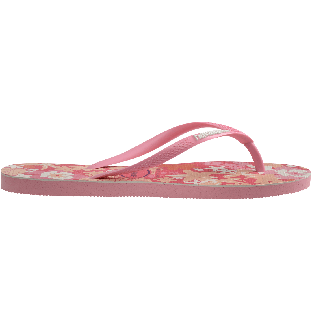 Pink Glow Ditsy Bloom Slim Flip Flops