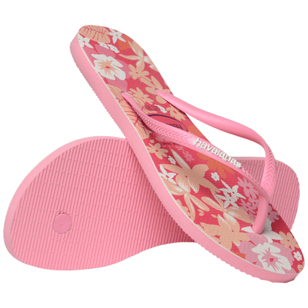 Pink Glow Ditsy Bloom Slim Flip Flops