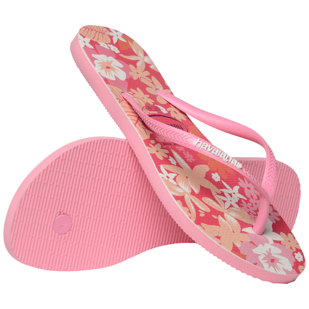 Pink Glow Ditsy Bloom Slim Flip Flops