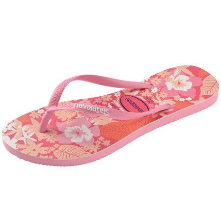 Pink Glow Ditsy Bloom Slim Flip Flops