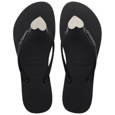 Women's Crystal Charm Slim Flip Flop