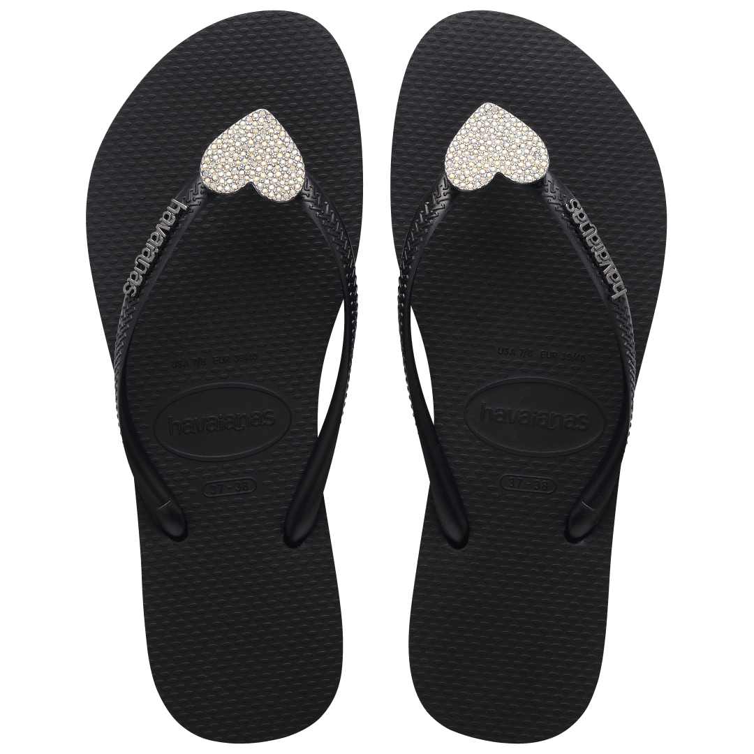 Women's Crystal Charm Slim Flip Flop