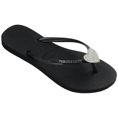 Women's Crystal Charm Slim Flip Flop