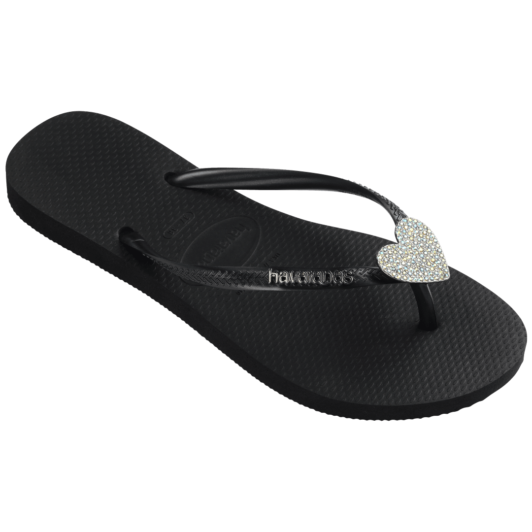 Women's Crystal Charm Slim Flip Flop