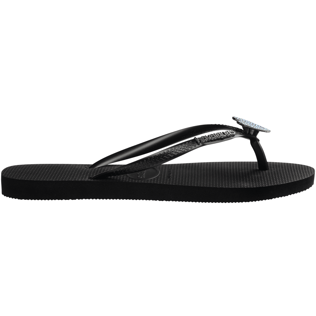 Women's Crystal Charm Slim Flip Flop