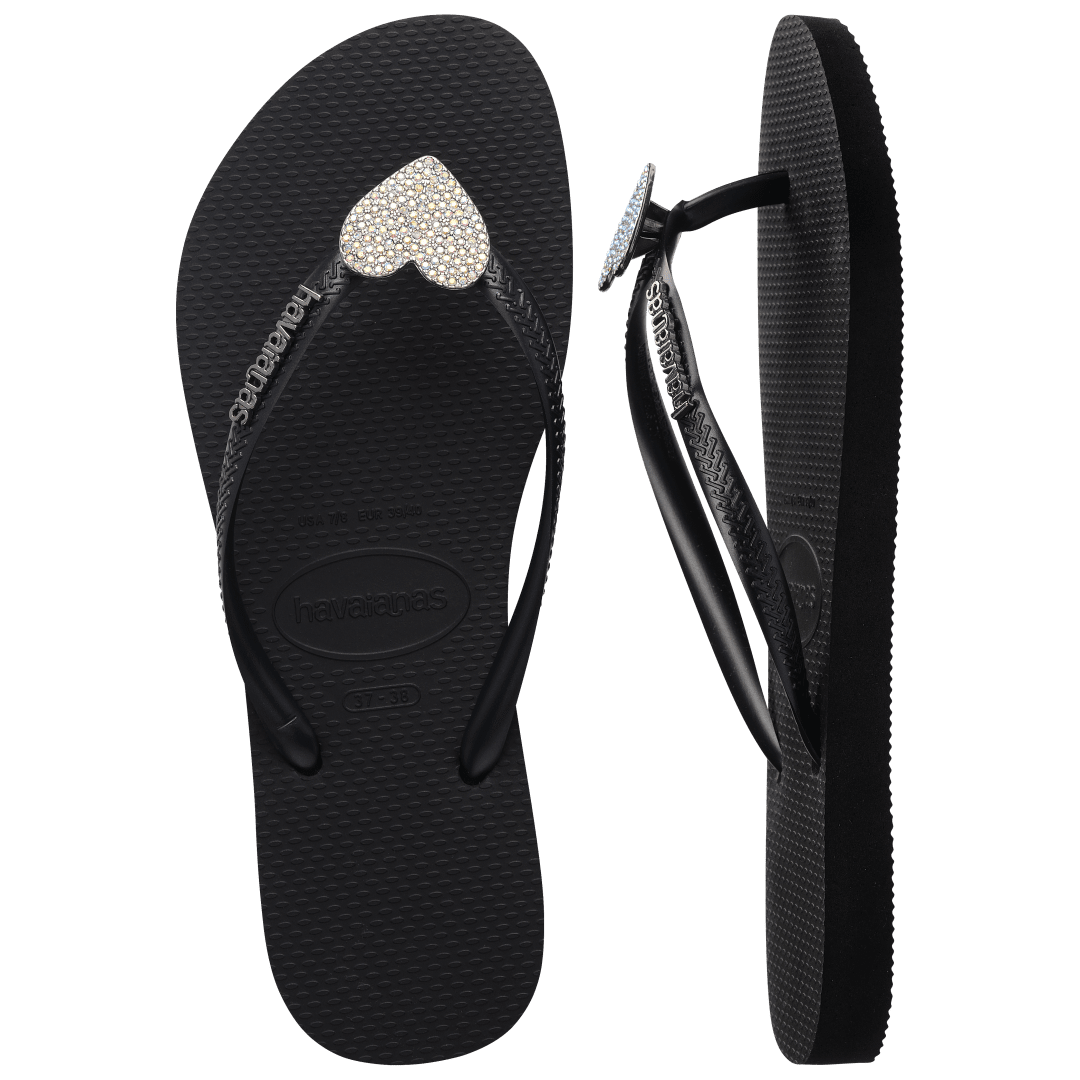 Women's Crystal Charm Slim Flip Flop