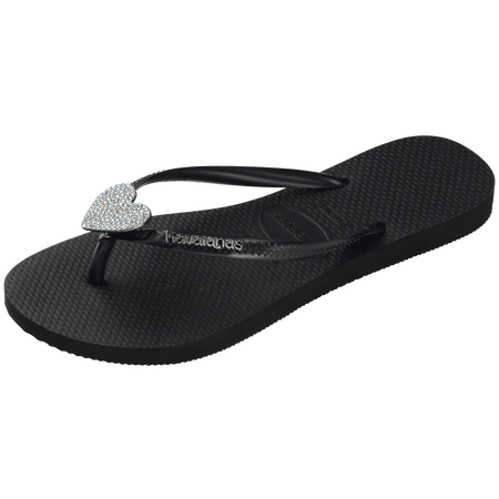 Women's Crystal Charm Slim Flip Flop