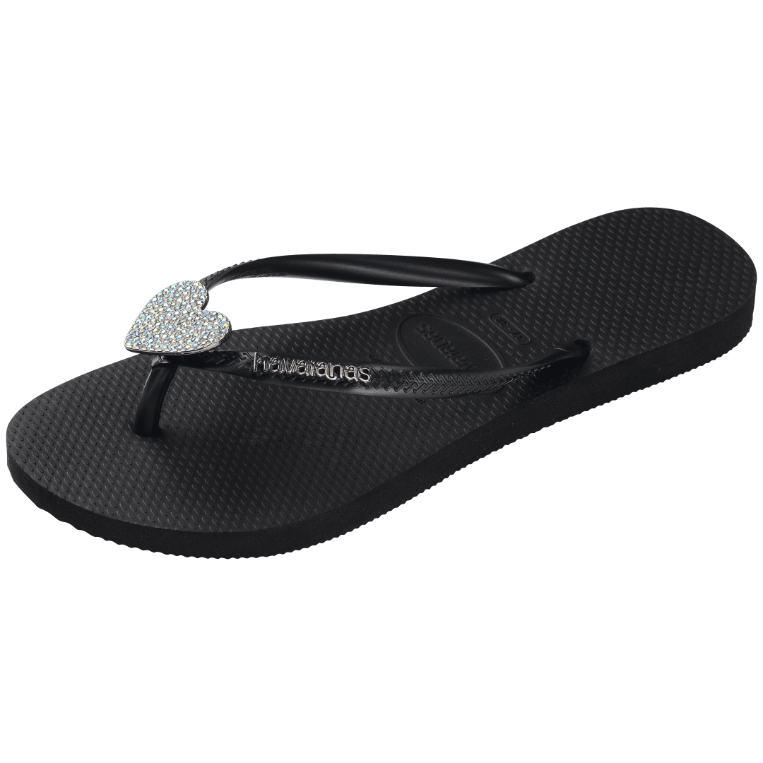 Women's Crystal Charm Slim Flip Flop