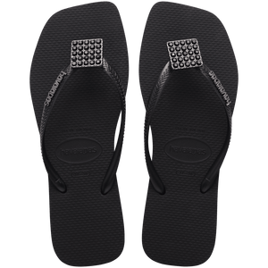 Women's Slim Square Crystal Elegance Flip Flop